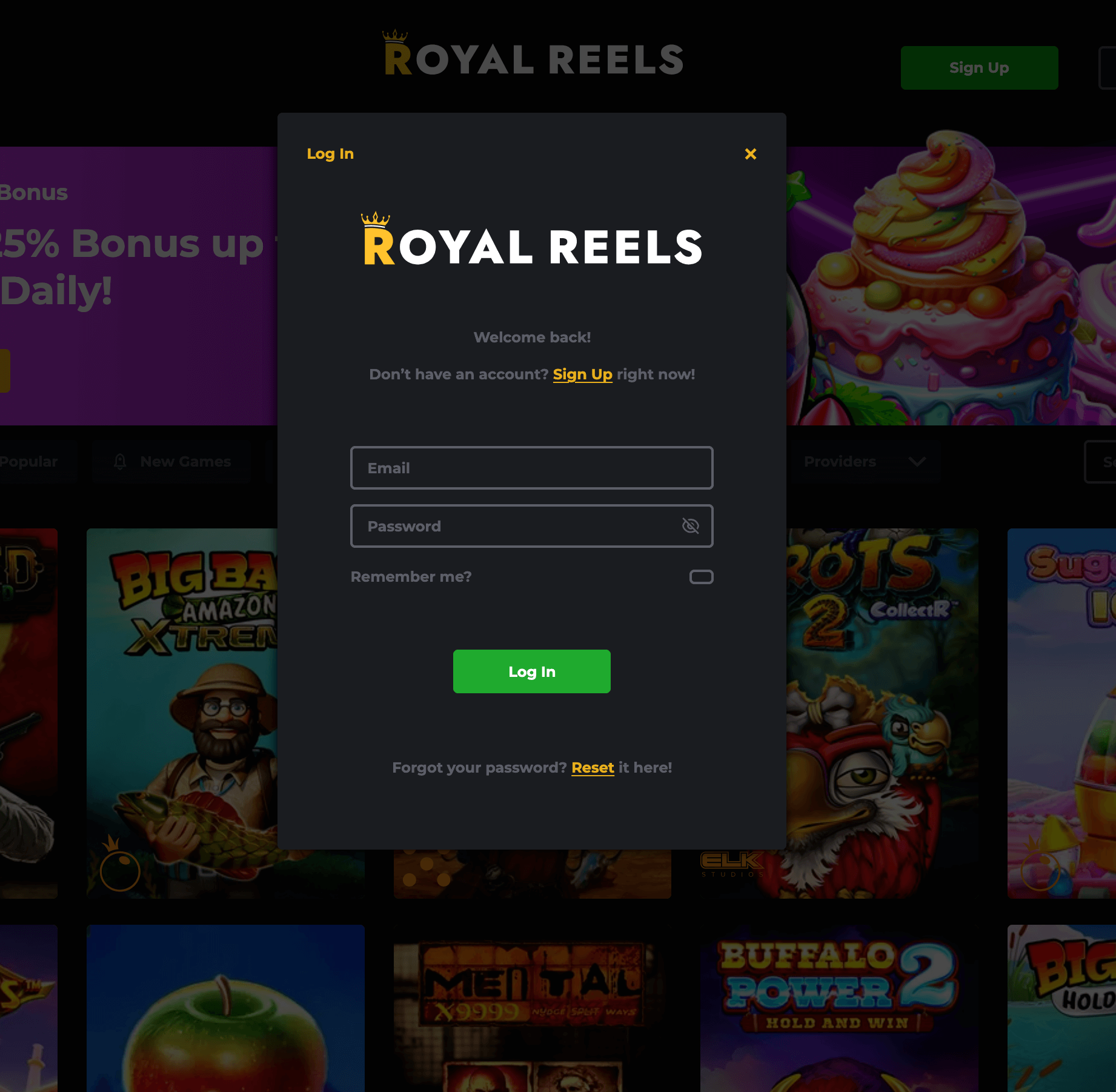 Royal Reels Login